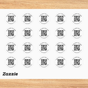 Scan Me QR Code Business Advertising Classic Round Sticker