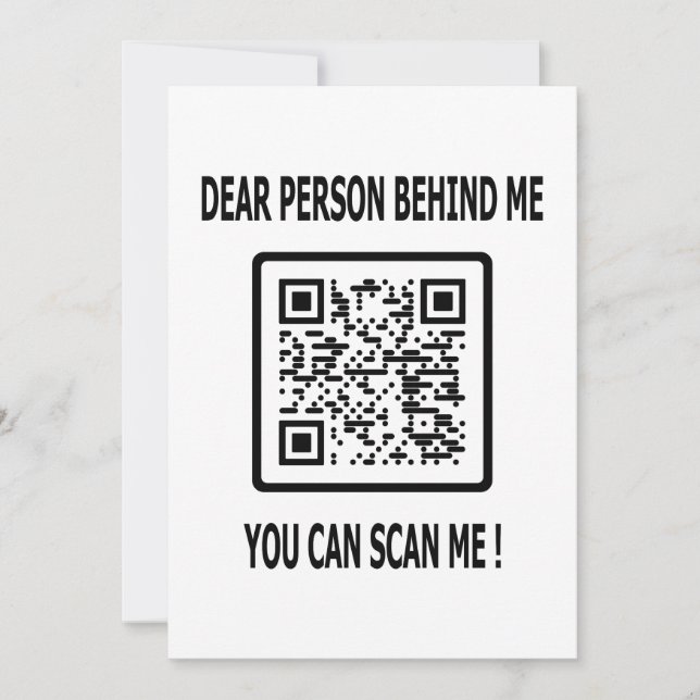 Scan Me QR Code for Inspirational Quote Invitation (Front)