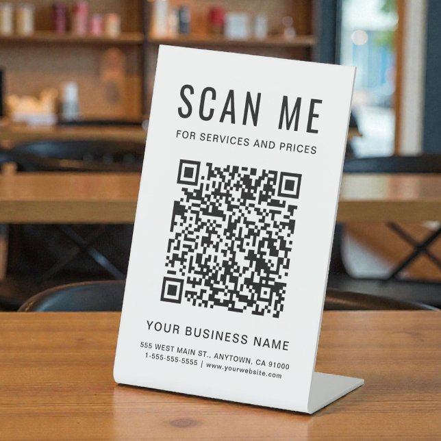 Scan Me QR Code Pedestal Sign (Scan Me QR Code Pedestal Sign)