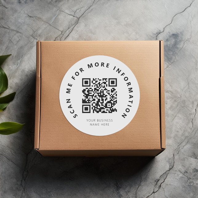 Scan Me QR Code Scannable Classic Round Sticker (Creator Uploaded)