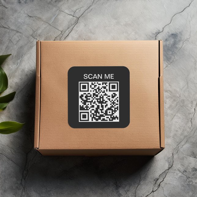 Scan Me QR Code Scannable Square Sticker (Creator Uploaded)