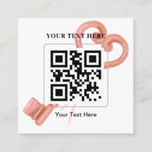 Scan Me to RSVP Wedding QR Code Response Square Sq Square Business Card