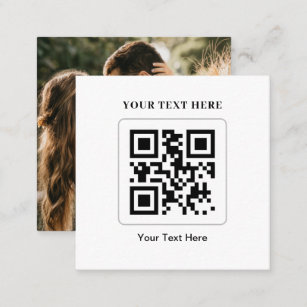 Scan Me to RSVP Wedding QR Code Response Square Square Business Card