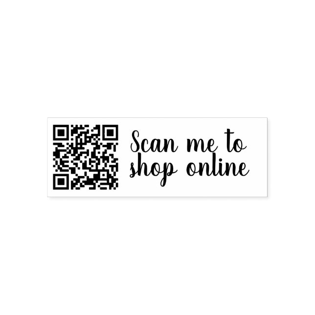 Scan Me To Shop Your QR Code Self-inking Stamp (Design)