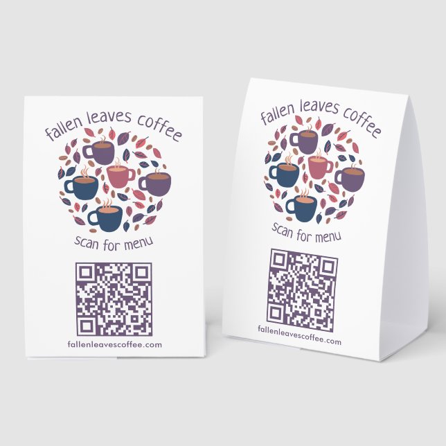 SCAN MENU QR CODE Espresso Coffee Shop (Front/Back)
