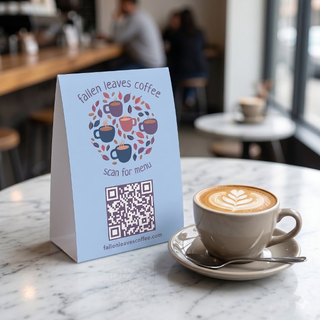 SCAN MENU QR CODE Espresso Coffee Shop (SCAN MENU QR CODE Espresso Coffee Shop Paper Table Tent Sign
)