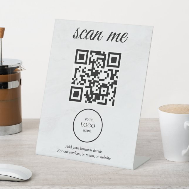 Scan Pay QR Code Business Table Tent Sign (In SItu)