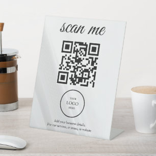 Scan Pay QR Code Business Table Tent Sign