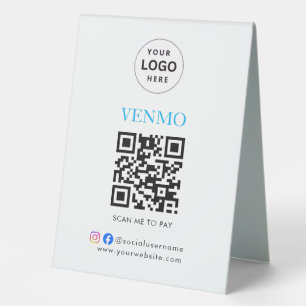 Scan Pay QR Code Mobile Checkout Table Tent Sign