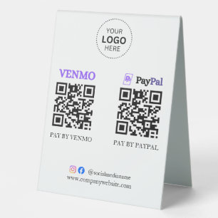 Scan Pay QR Code Mobile Checkout Table Tent Sign