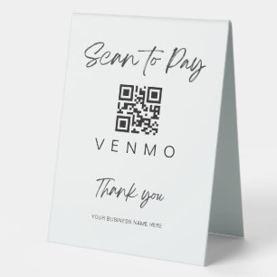 Scan Payment QR Code Sign Wedding Bar Business