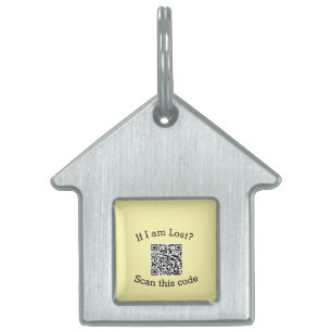 Scan QR code lost found me code pet ID Tag
