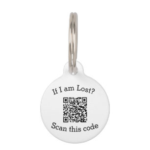Scan QR code lost found me code pet Tag