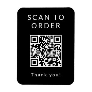 Scan QR Code Menu Magnet