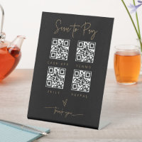 Scan QR Code Sign Wedding Bar Valet Business G400