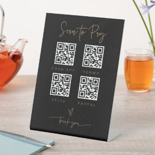 Scan QR Code Sign Wedding Bar Valet Business G400