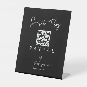 Scan QR Code Sign Wedding Bar Valet Business G400