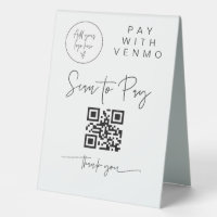 Scan QR Code Sign Wedding Bar Valet Business G400