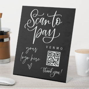 Scan QR Code Sign Wedding Bar Valet Business G400