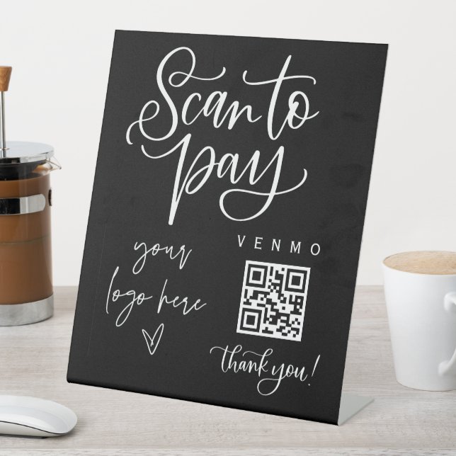 Scan QR Code Sign Wedding Bar Valet Business G400 (In SItu)