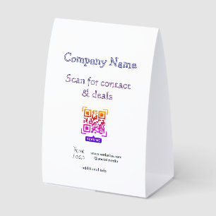 scan QR for contact & deals business name website