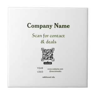 scan QR for contact & deals business name website Ceramic Tile