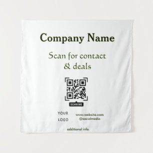 scan QR for contact & deals business name website Tapestry