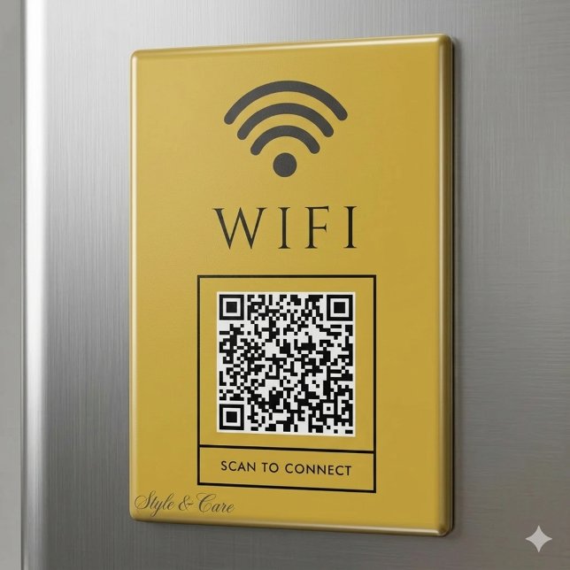 Scan QR for Guest WiFi Magnet Sign Easy Access (Scan QR for Guest WiFi Magnet Sign Easy Access)