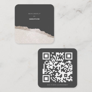 Scan to Book an Appointment QR Code Agate Square Business Card