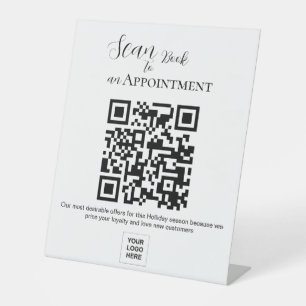 Scan to BOOK an appointment QR code Pedestal Sign