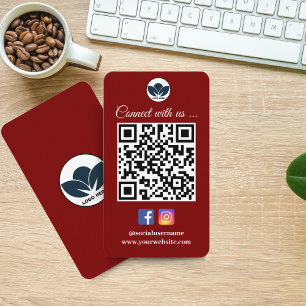 Scan to Connect Business Card Instagram Facebook