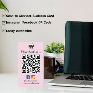Scan to Connect Business Card Instagram Facebook