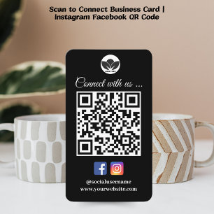 Scan to Connect Business Card   Instagram Facebook