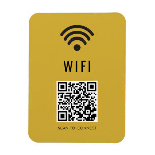 Scan to Connect M Gold WiFi Magnet with QR Code