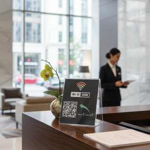 Scan to Connect QR Code Internet Wifi Network Pedestal Sign