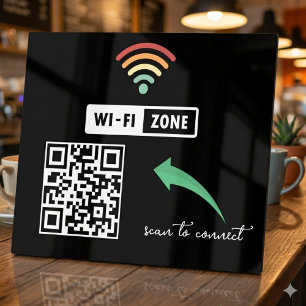 Scan to Connect QR Code Internet Wifi Network Plaque