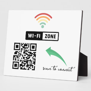 Scan to Connect QR Code Internet Wifi Network Plaque