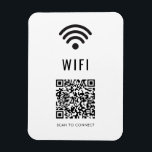 Scan to Connect WiFi Magnet with QR Code Design<br><div class="desc">Make connecting easy with a custom “Scan to Connect” WiFi magnet featuring your QR code design. Perfect for homes,  offices,  or Airbnb spaces,  this magnet provides instant access to your WiFi with a simple scan. Sleek,  practical,  and fully customisable—keep your guests connected with zero hassle.</div>