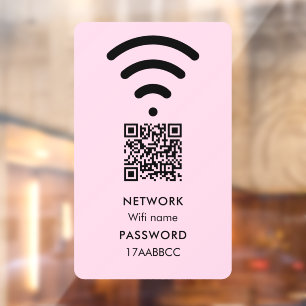 Scan to Connect Wifi Network QR Code Modern Pink