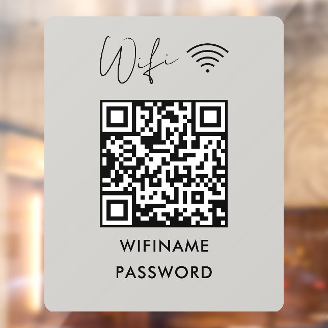 Scan To Connect Wifi Qr Code Password Modern Grey (Sheet 2)