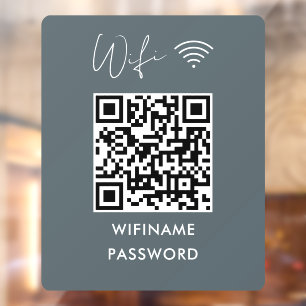 Scan To Connect Wifi Qr Code Password Modern Navy