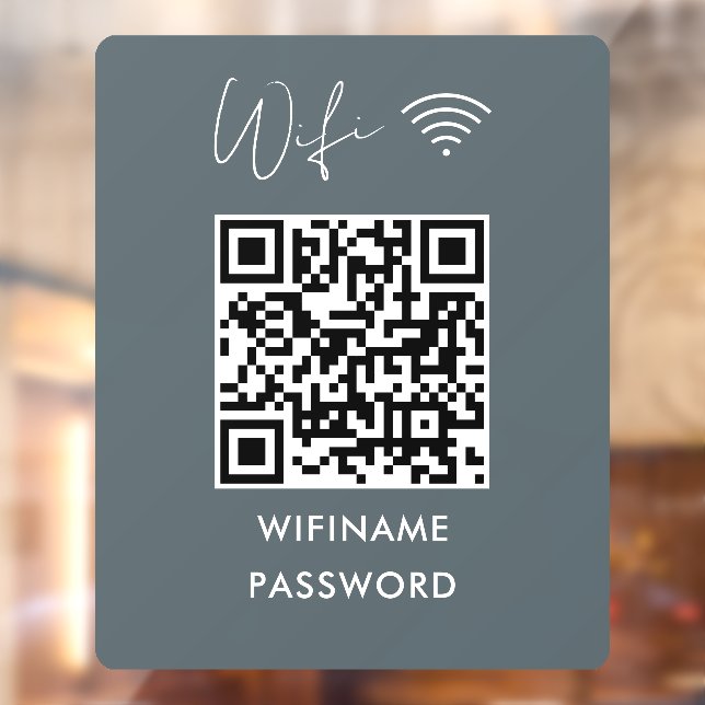 Scan To Connect Wifi Qr Code Password Modern Navy (Sheet 2)