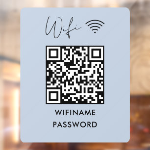 Scan To Connect Wifi Qr Code Password Navy Script