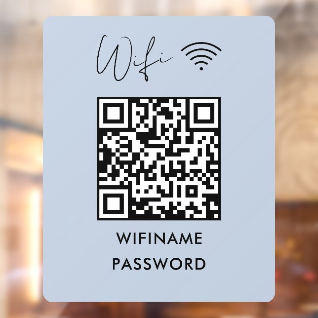Scan To Connect Wifi Qr Code Password Navy Script (Sheet 2)