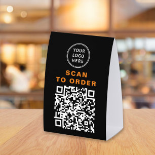 Scan to Order QR Code Black Restaurant