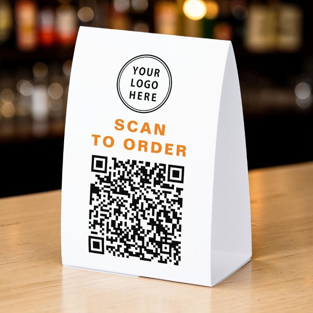 Scan to Order QR Code Restaurant (Scan. Order. Done. Custom QR code table tent — auto-generated from your ordering link)