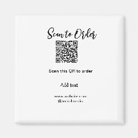 Scan to order scan QR code add website email