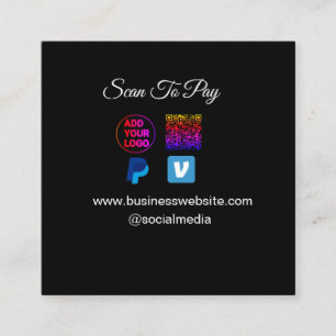 scan to pay add logo q r code paypal venmo details square business card