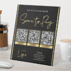 Scan to Pay Black & Gold Logo Payment 3 QR Codes