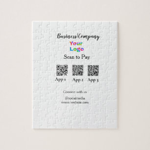 Scan to pay business logo Q R code social media Jigsaw Puzzle